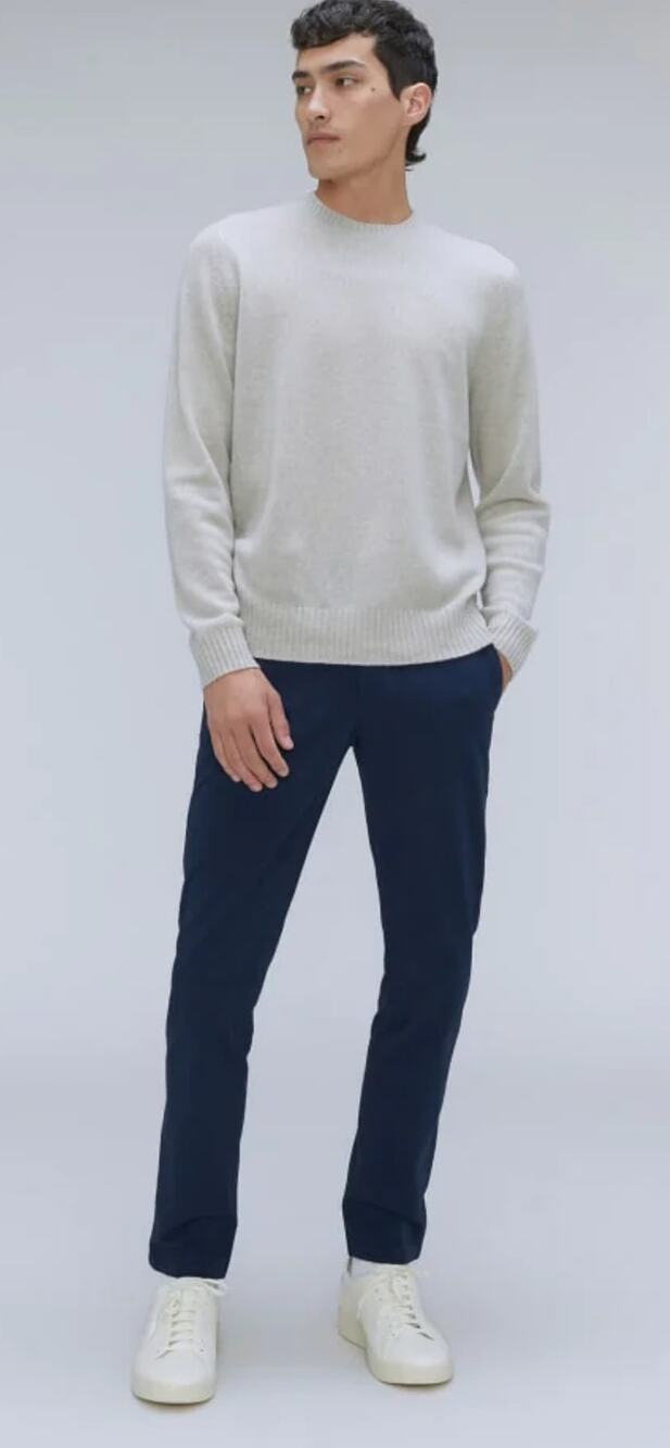 Men’s Everlane Cotton Slim Fit Chino Pants Navy Blue Size 32x30 Stretch